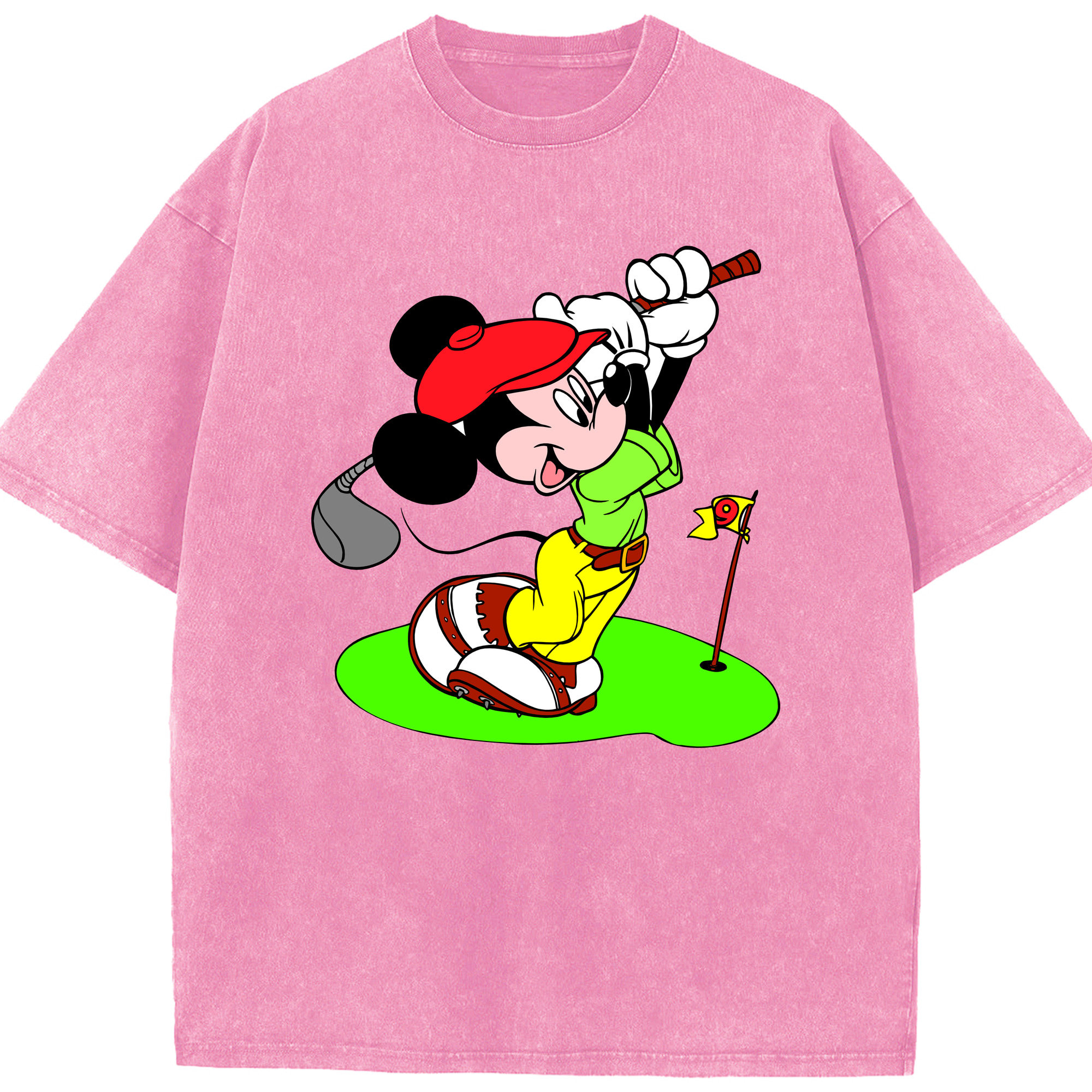 （画像用） ミッキーマウス Mickey Mouse 綿100% ヴィンテージ風 半袖Tシャツ（フロントプリント）